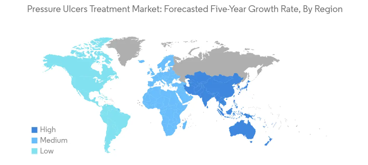 Market Analysis of Pressure Ulcers Treatment Market: Forecasted Growth Rate by Region